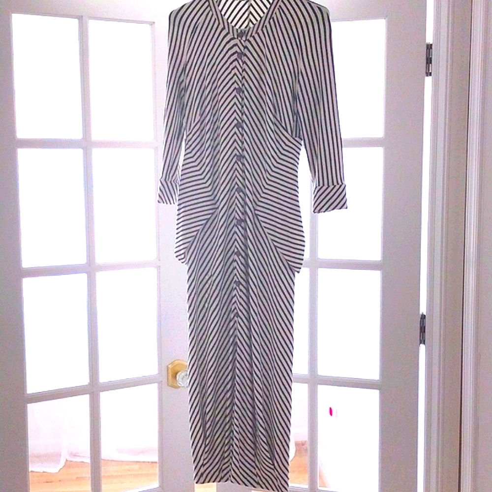Alexander McQueen Nautical striped anchor button maxi dress ⚓